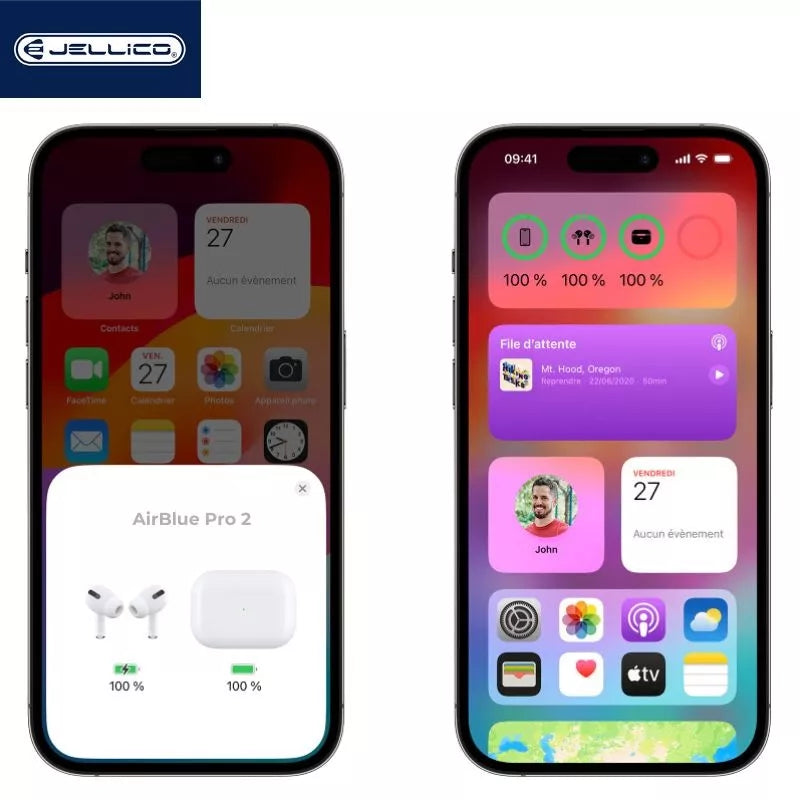 Écouteurs sans fil bluetooth Airpods JELLICO AirBlue 2